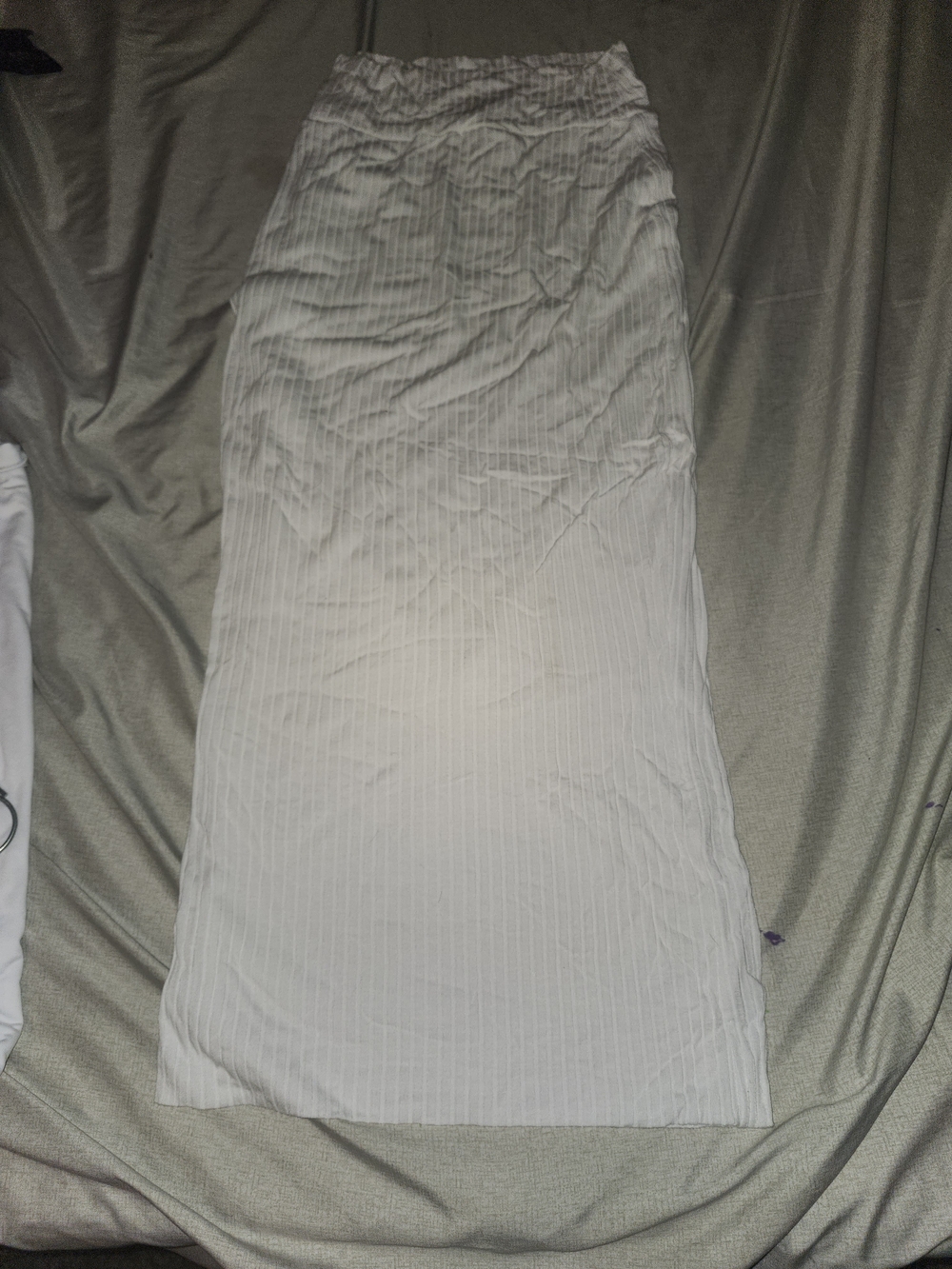 Women's Cream Striped Maxi Skirt